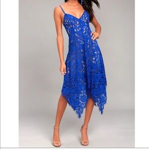Lulus blue lace dress